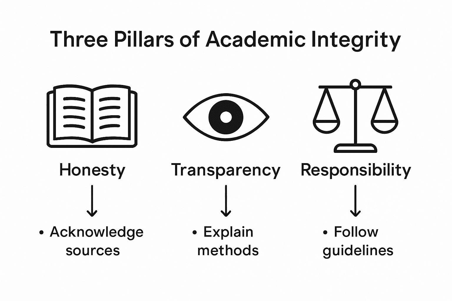 Infographic comparing pillars of AI-era integrity