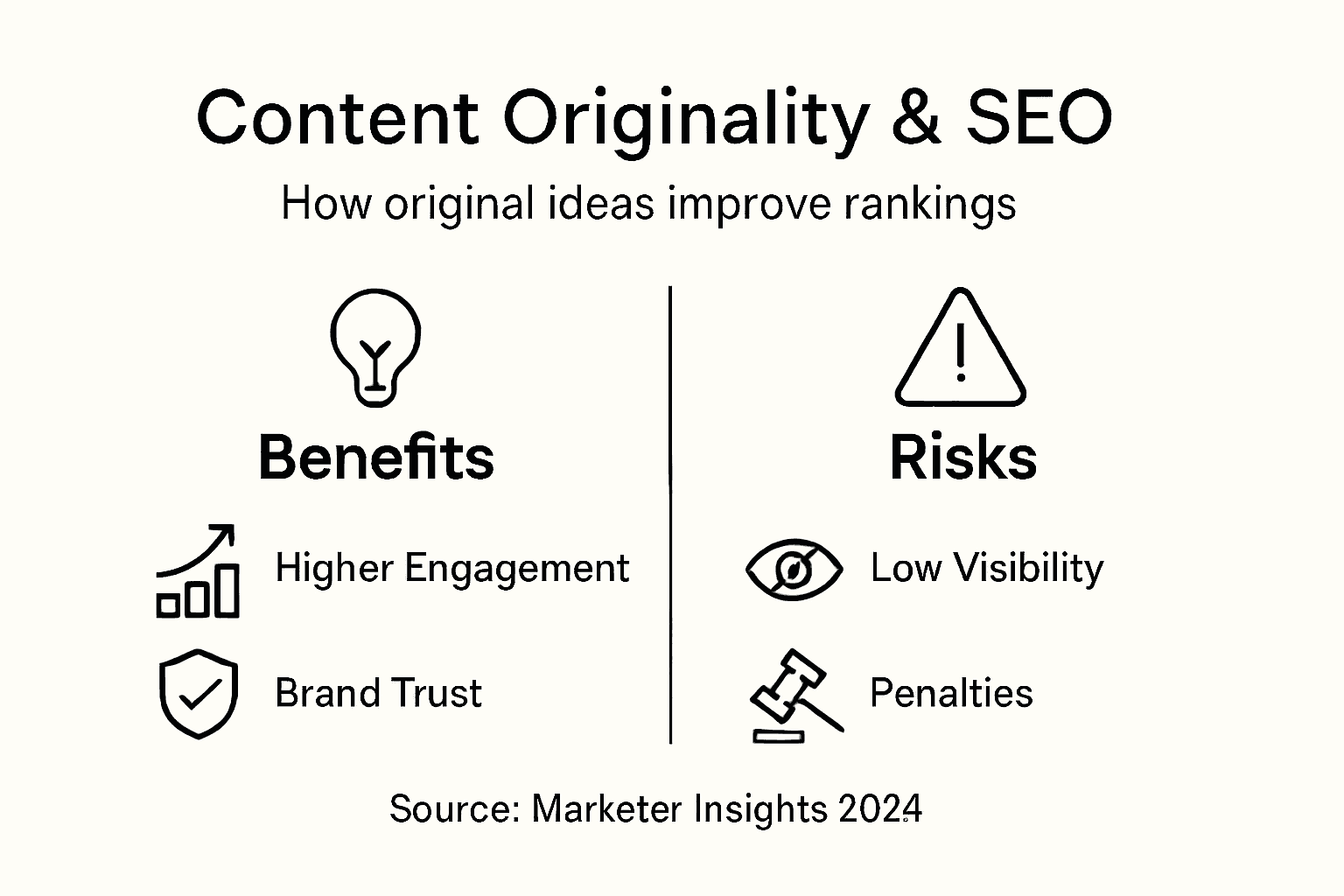 Infographic on originality and SEO benefits
