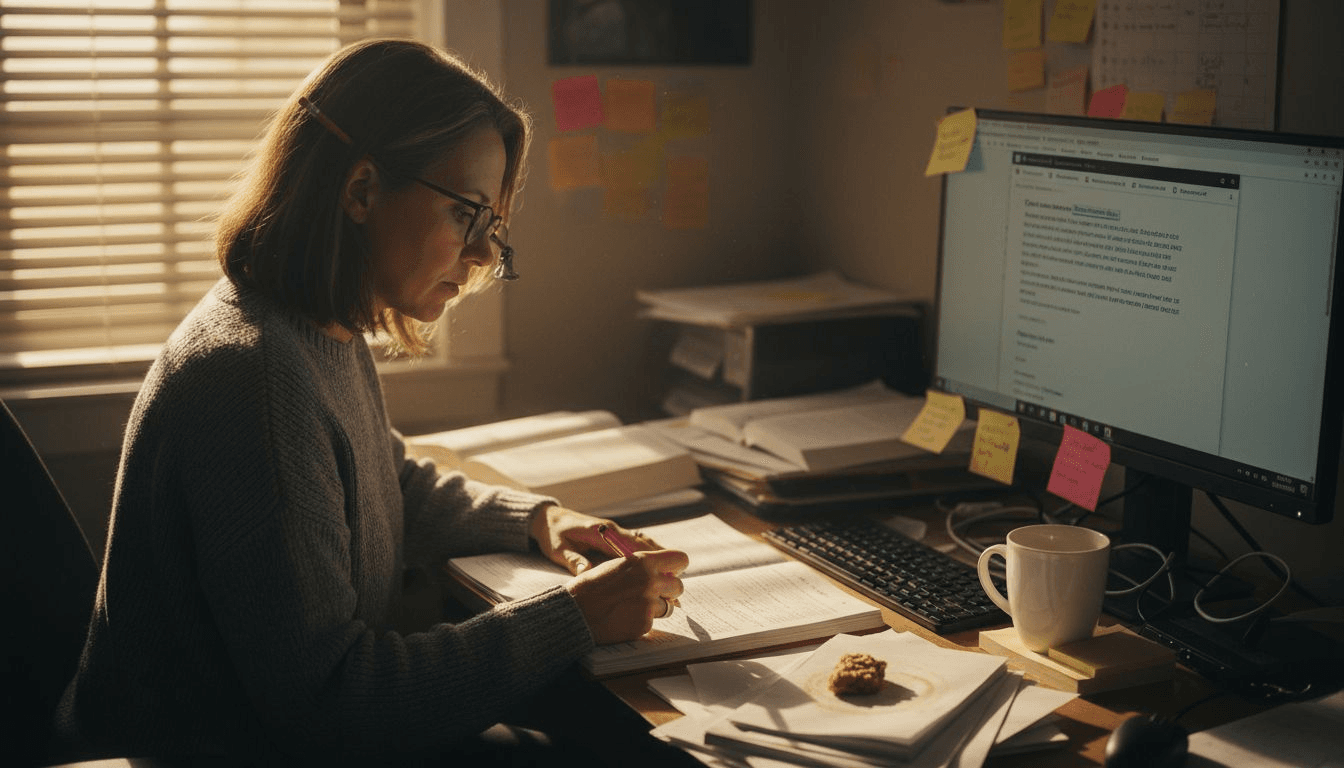 Editor reviewing report for plagiarism signs