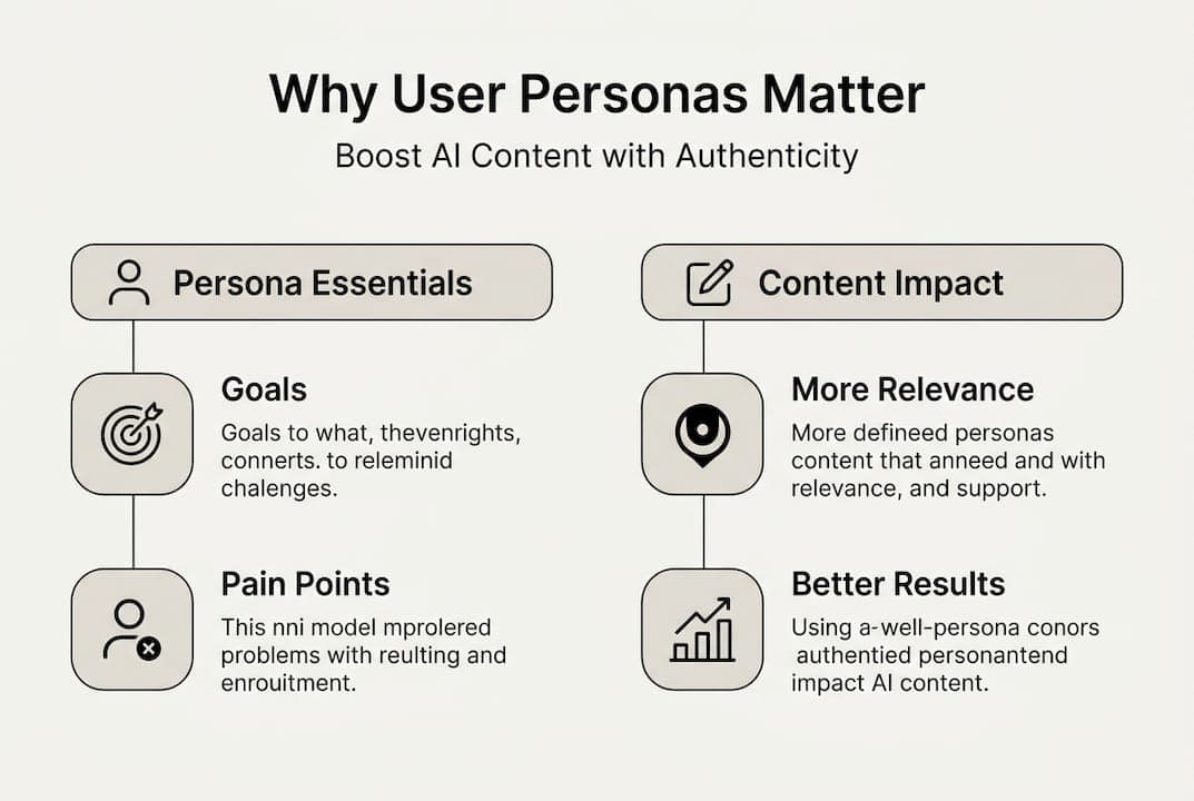 Infographic shows AI content and persona essentials