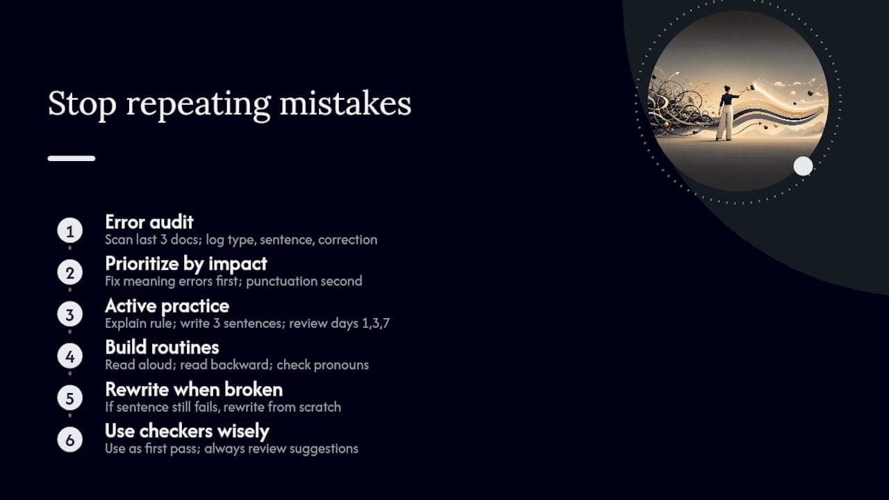 How to stop repeating the same mistakes — overview diagram
