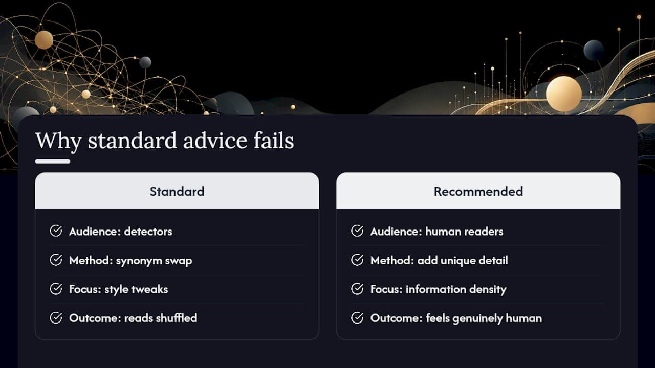 Why the Standard Advice on This Topic Falls Short — overview diagram